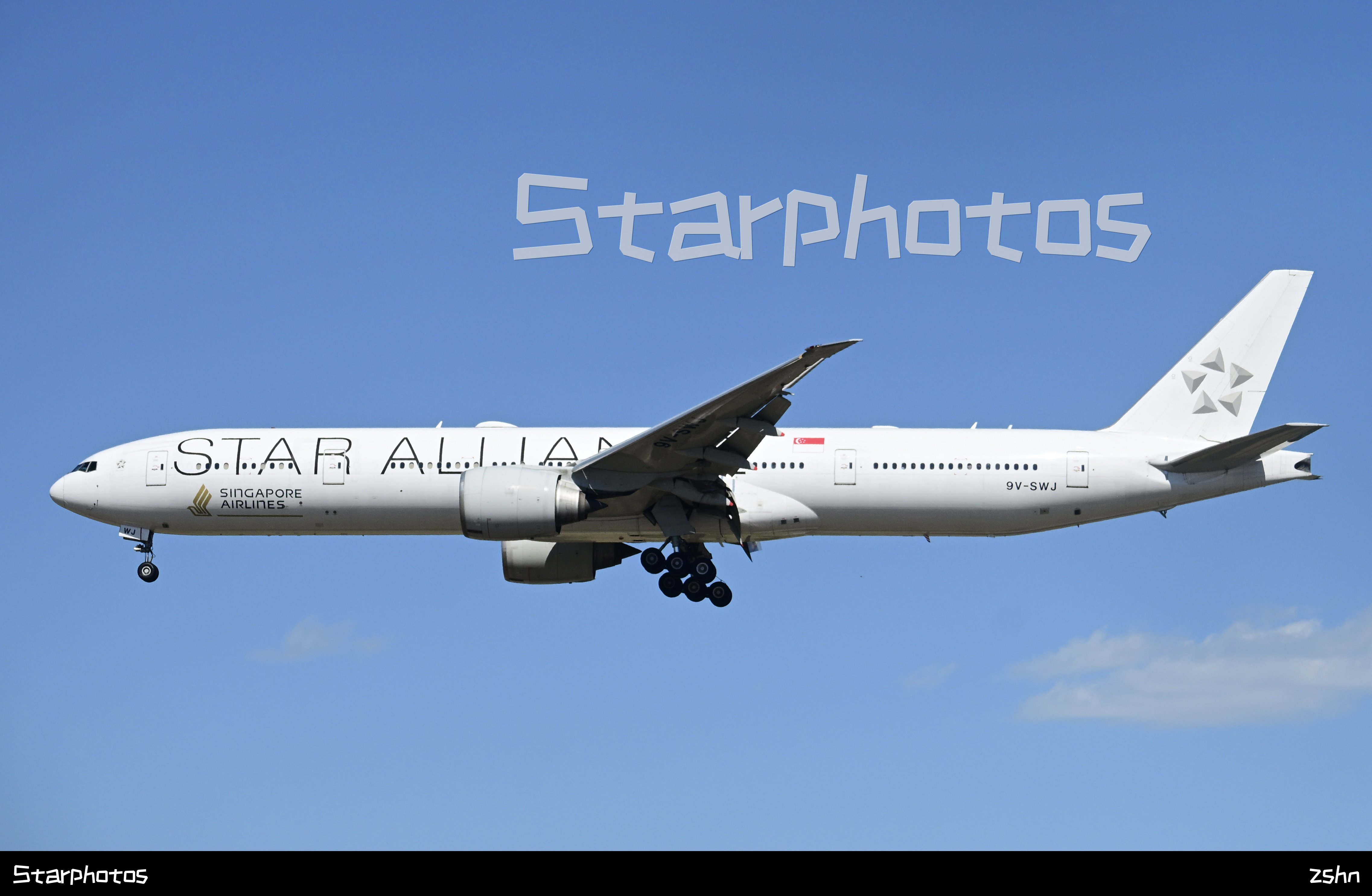 新加坡航空 9V-SWJ降落北京首都